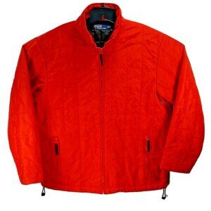 Polo By Ralph Lauren Mens Red Large Quilted Puffer Jacket Coat